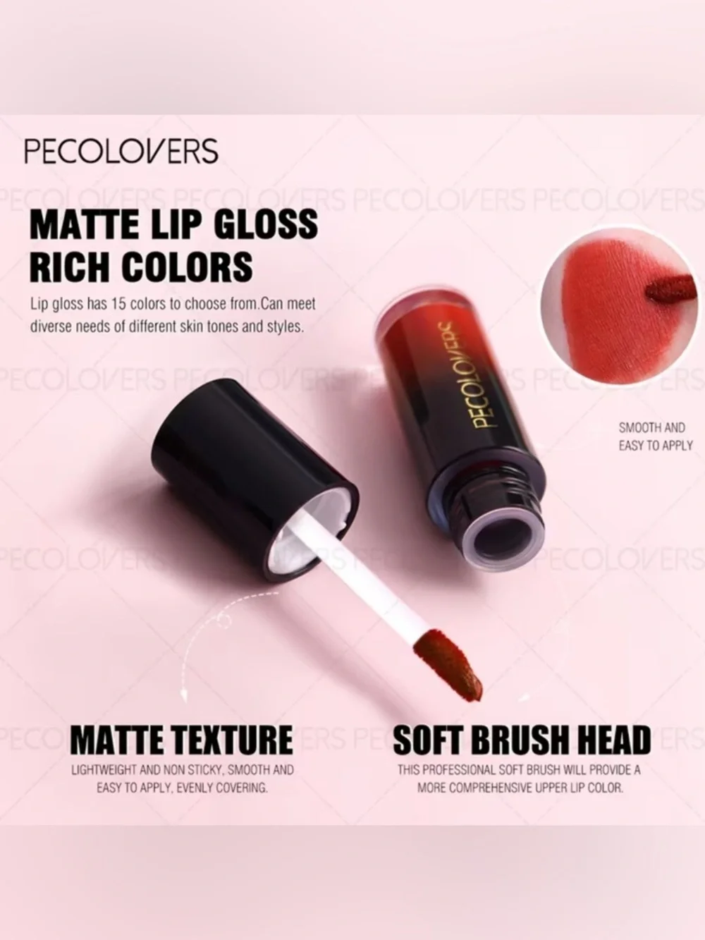 Wine Red Pepcolovers Liquid Lipstick - Deep Red
